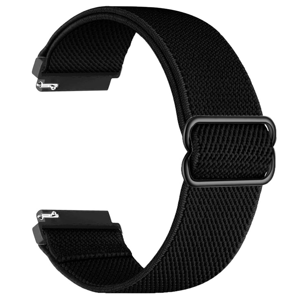 For Samsung Galaxy Watch6 Classic 47mm 43mm Watch Strap 20mm Adjustable Nylon Wrist Band - Black For Samsung Galaxy Watch6 Classic 47mm 43mm Watch Strap 20mm Adjustable Nylon Wrist Band - Black